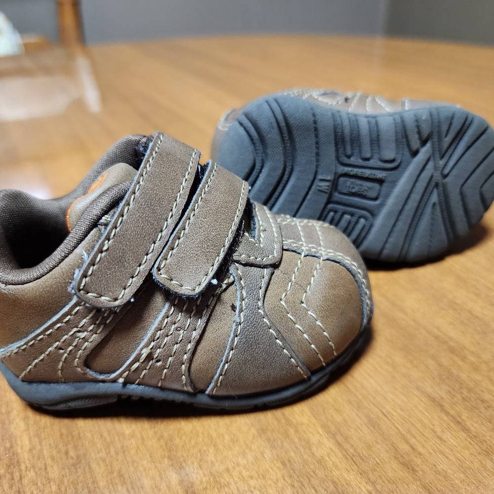 Cozy Brown Baby Walker Shoes with Velcro